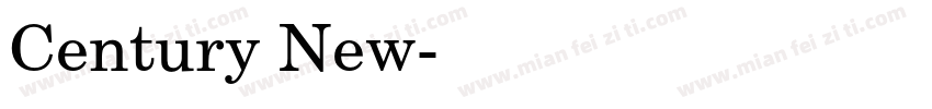 Century New字体转换